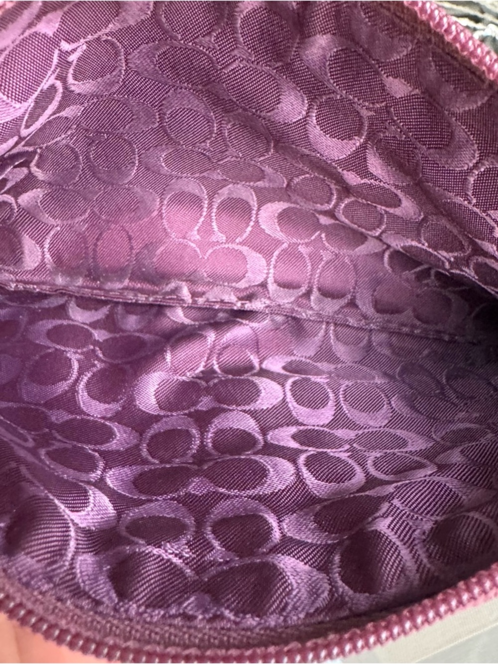 🆕 Coach Soho Vintage Suede Wristlet Mini Bag Purple - Picture 6 of 6